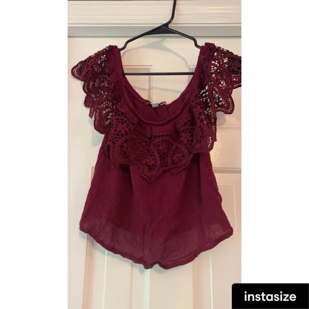 Large off the shoulder crop top